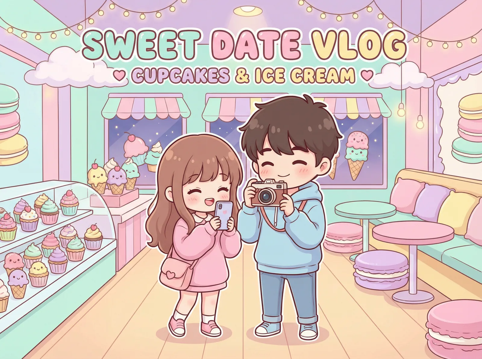 海角网 Vlog - 甜品店探店约会